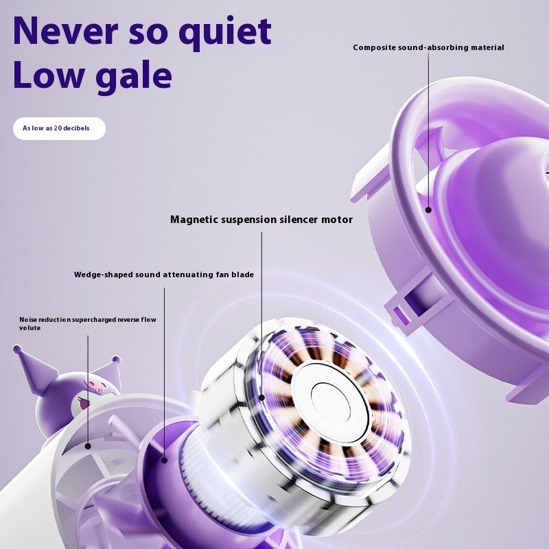 Silent spray handheld fan