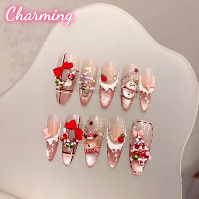 Happy snowman / Handmade Nails
