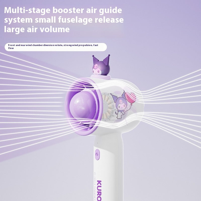 Silent spray handheld fan