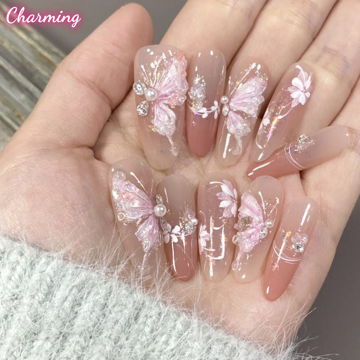 Blossom Glow / Handmade Nails