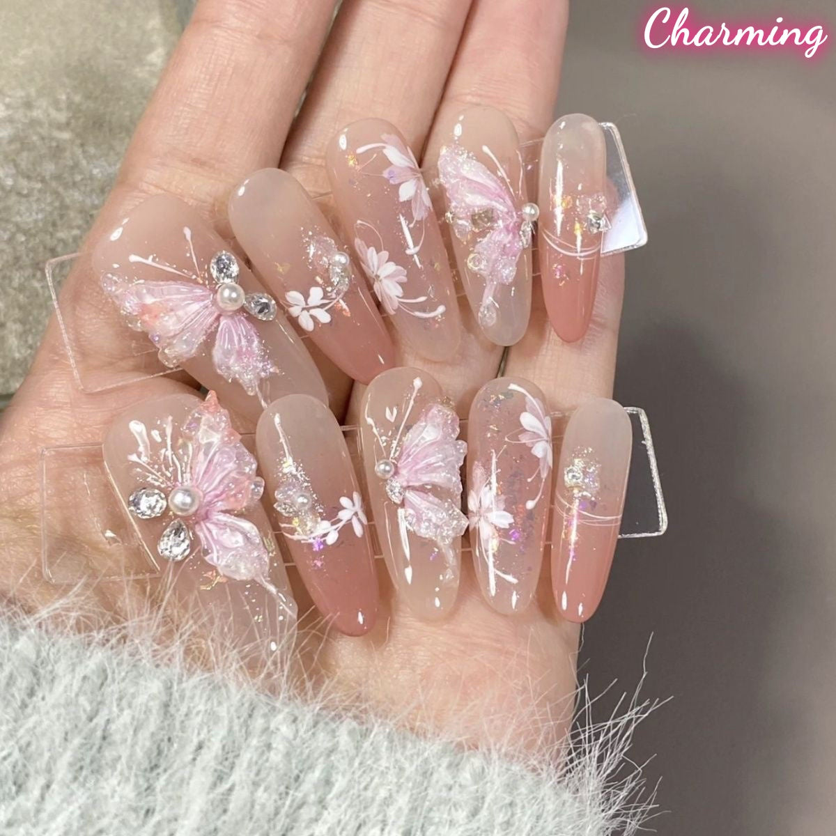 Blossom Glow / Handmade Nails