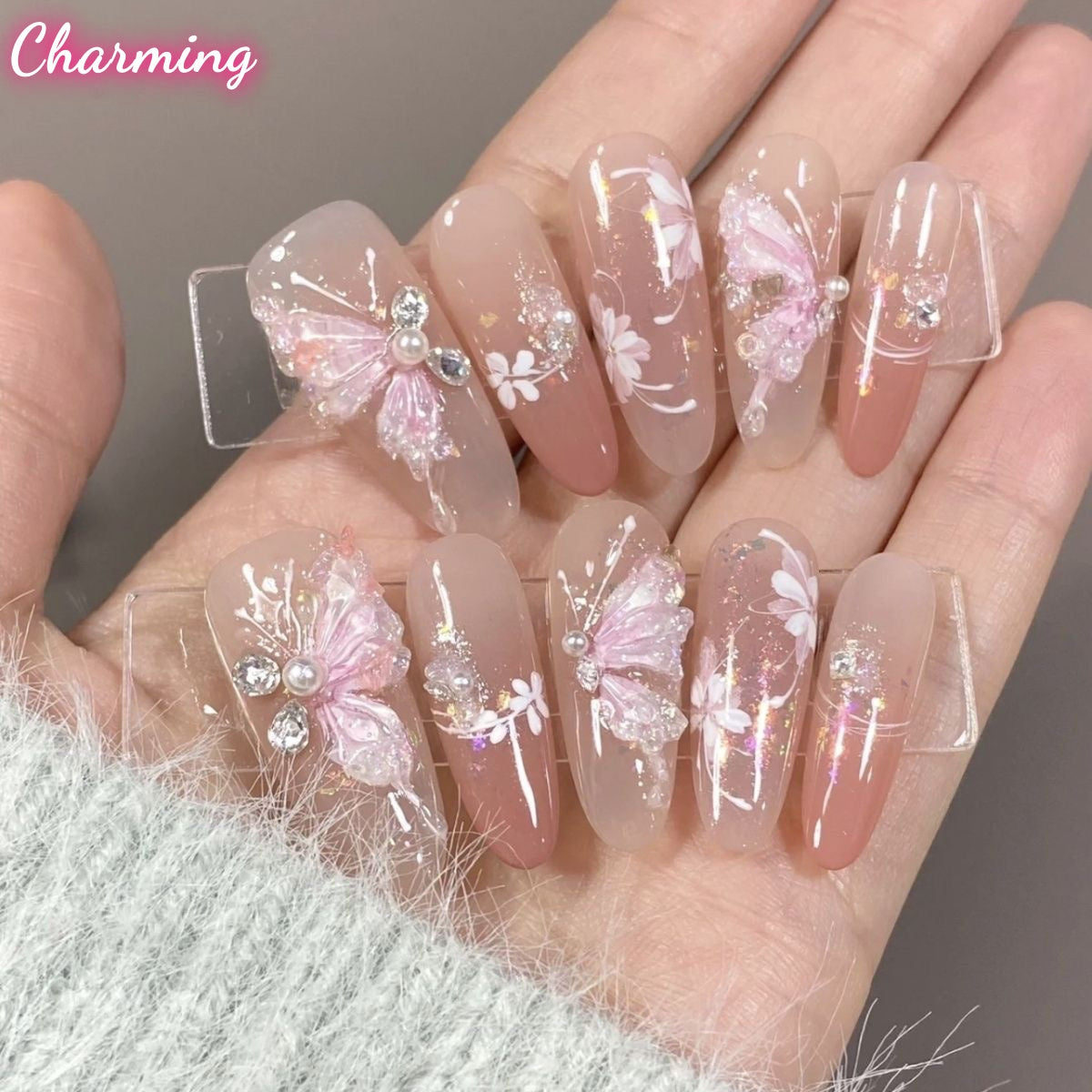 Blossom Glow / Handmade Nails