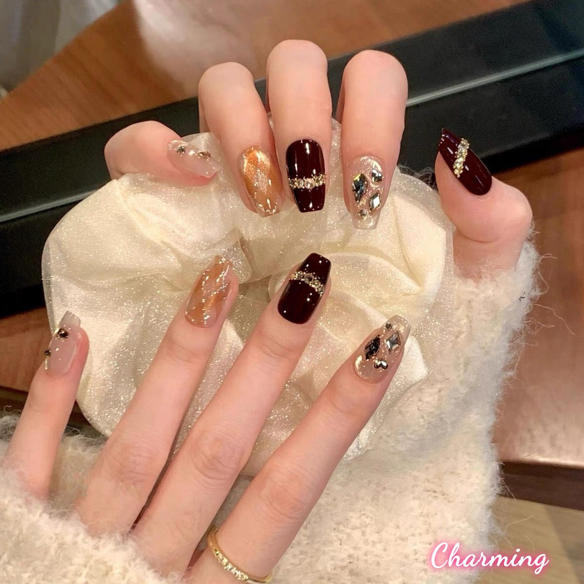 lit. sunshine after sunset / Handmade Nails