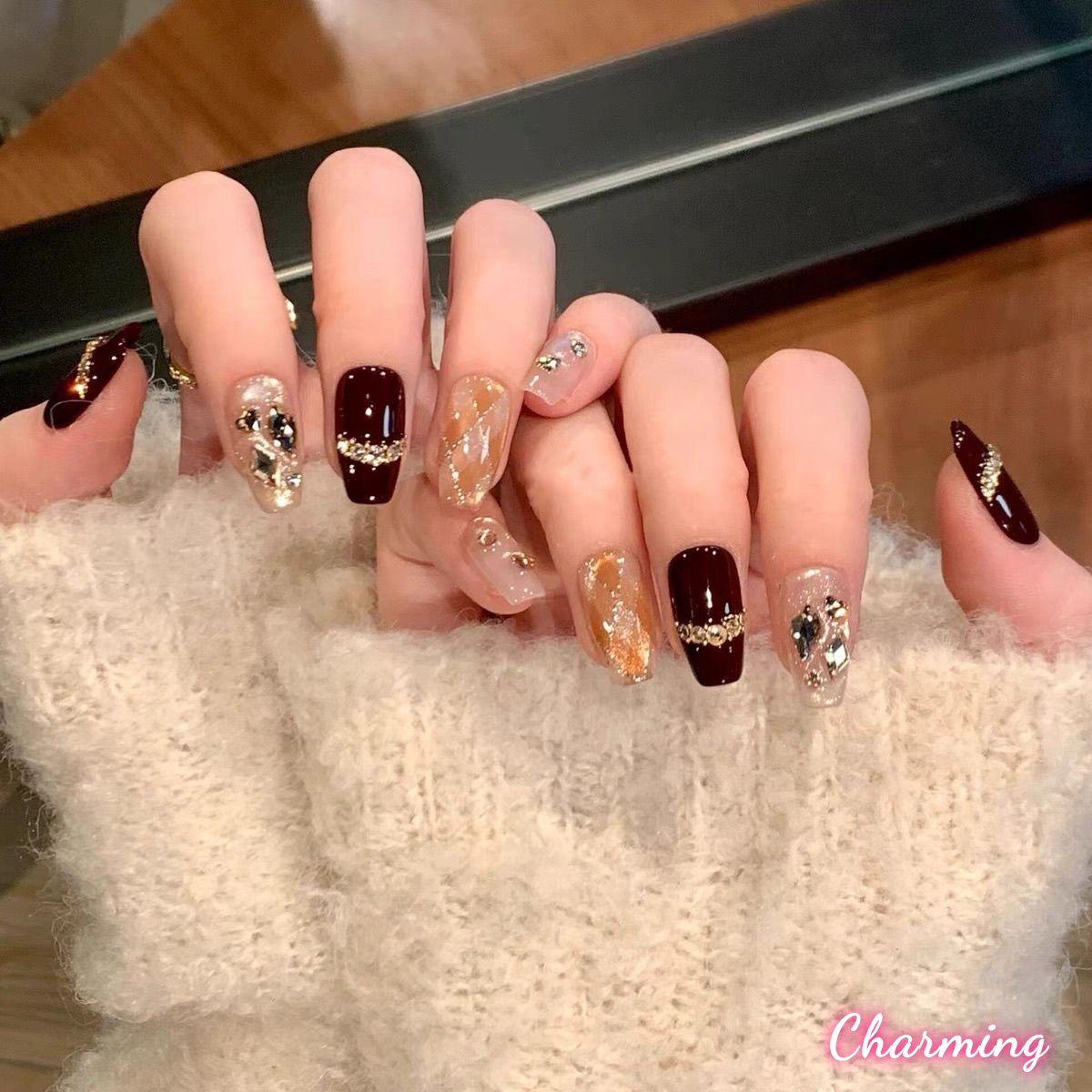 lit. sunshine after sunset / Handmade Nails