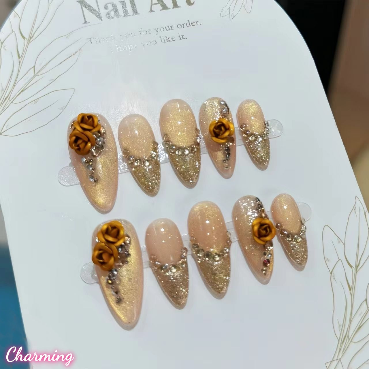 Gilded Roses / Handmade Nails