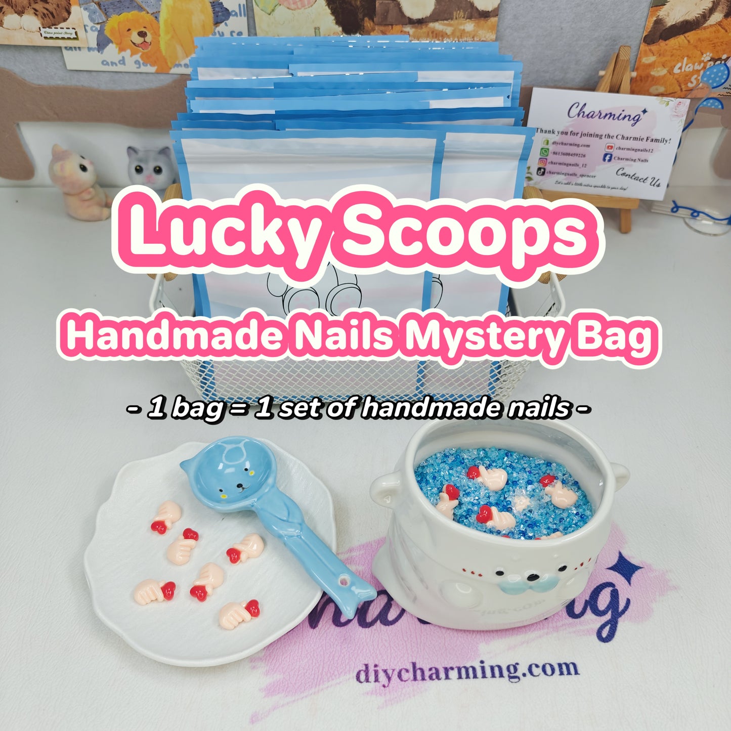 【Handmade Nails Lucky Scoops】Mystery Bags – 100% Handmade Nails
