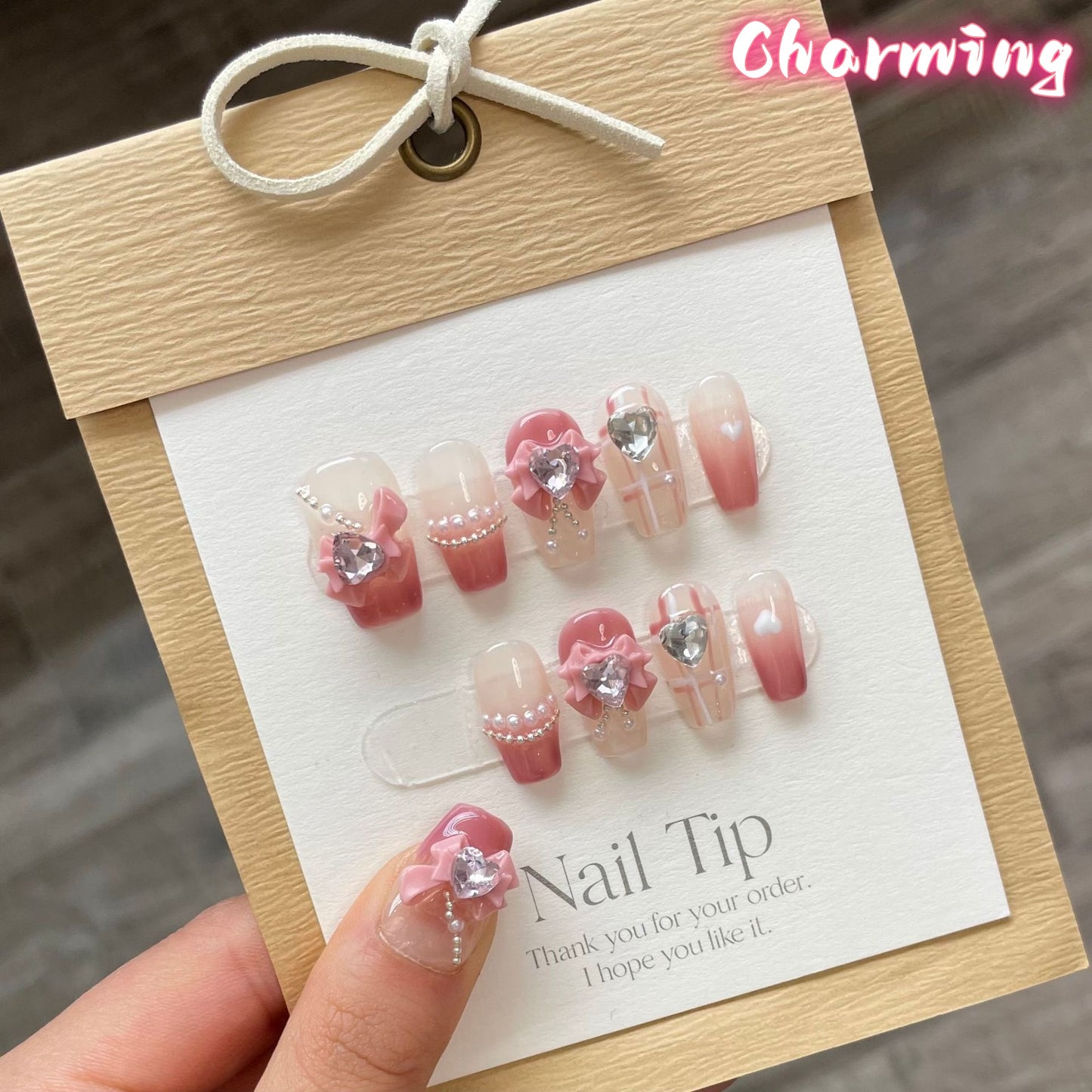 Bow Tie / Handmade Nails