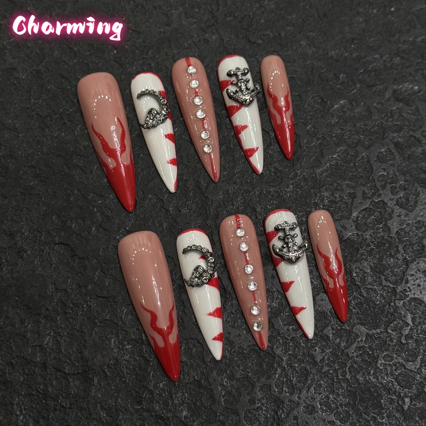 Extended pointed style / Handmade Nails