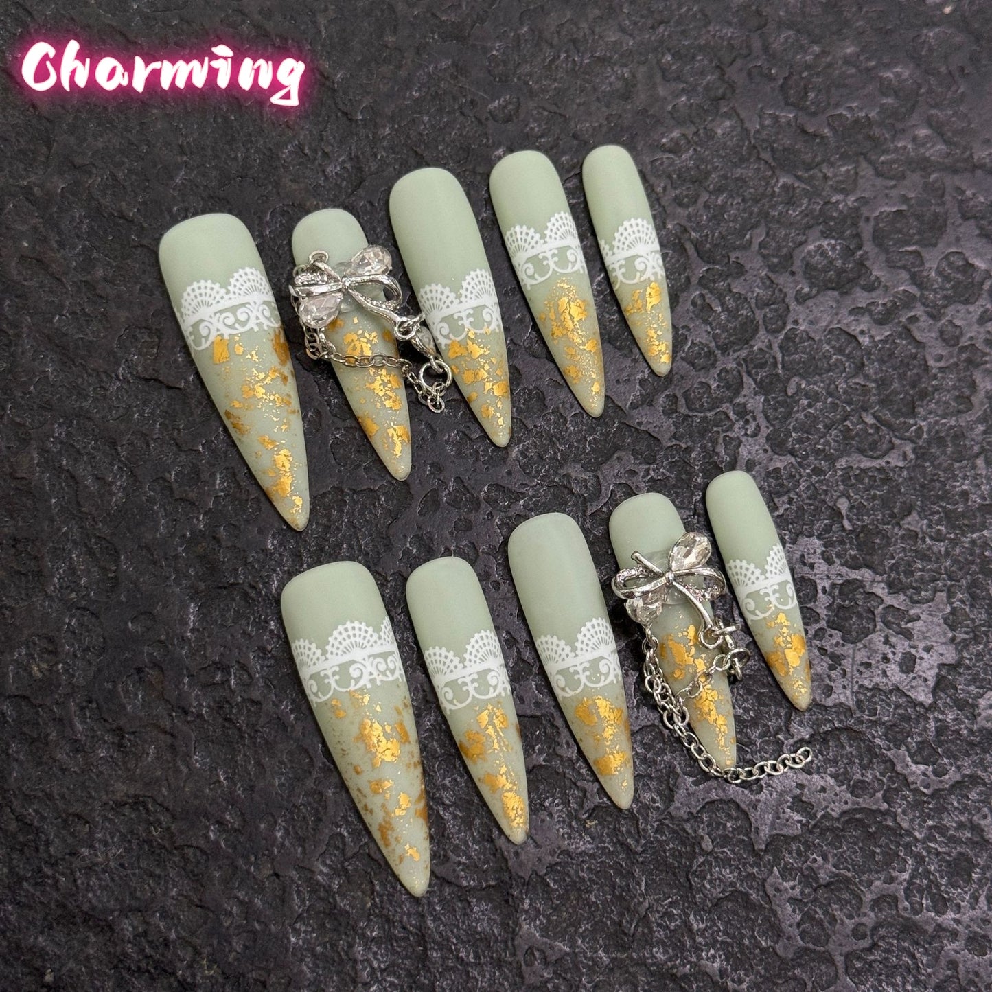 Extended pointed style / Handmade Nails