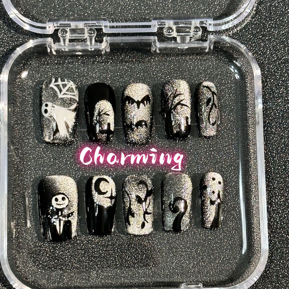 Shining Ghost - Halloween Series / Handmade Nails