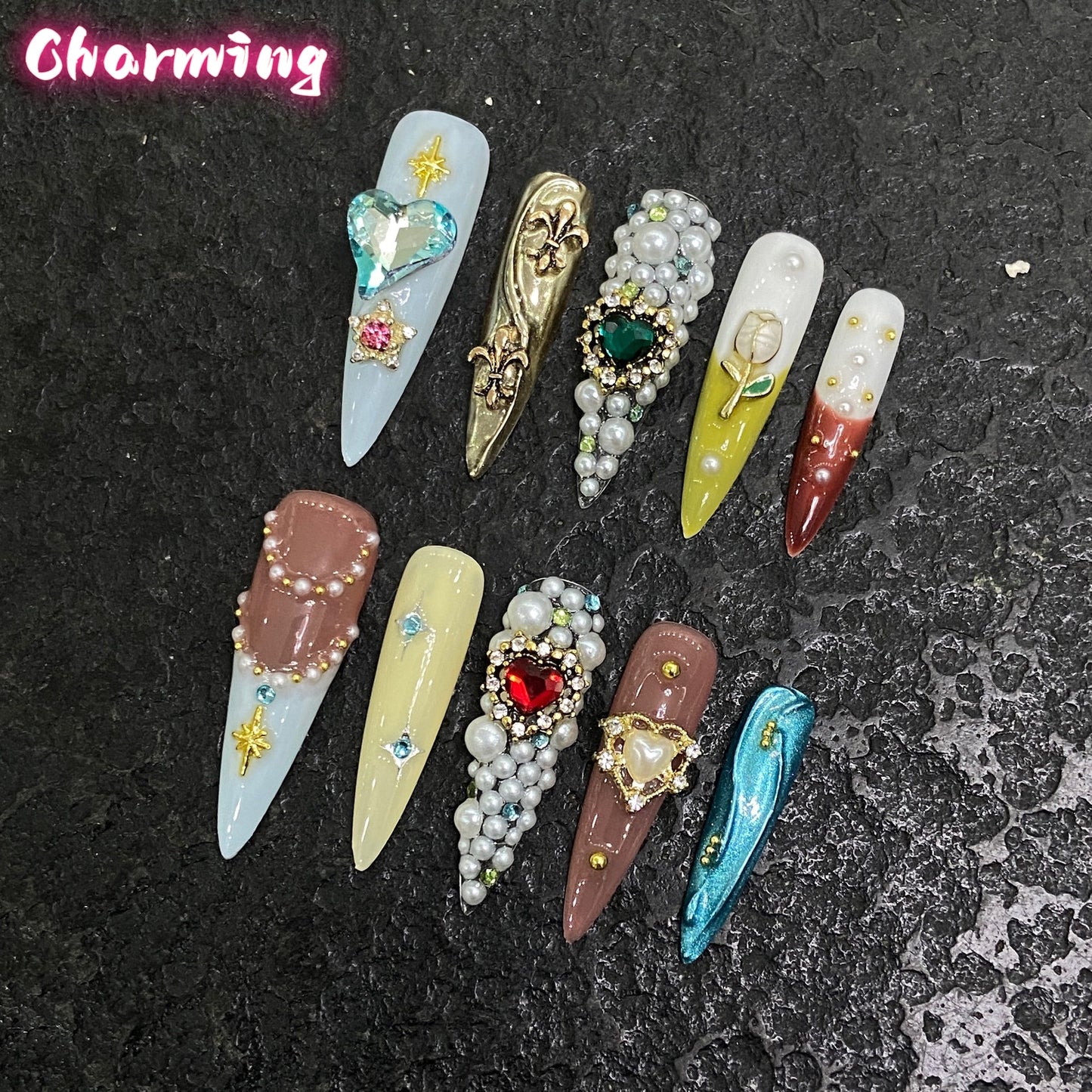 Extended pointed style / Handmade Nails