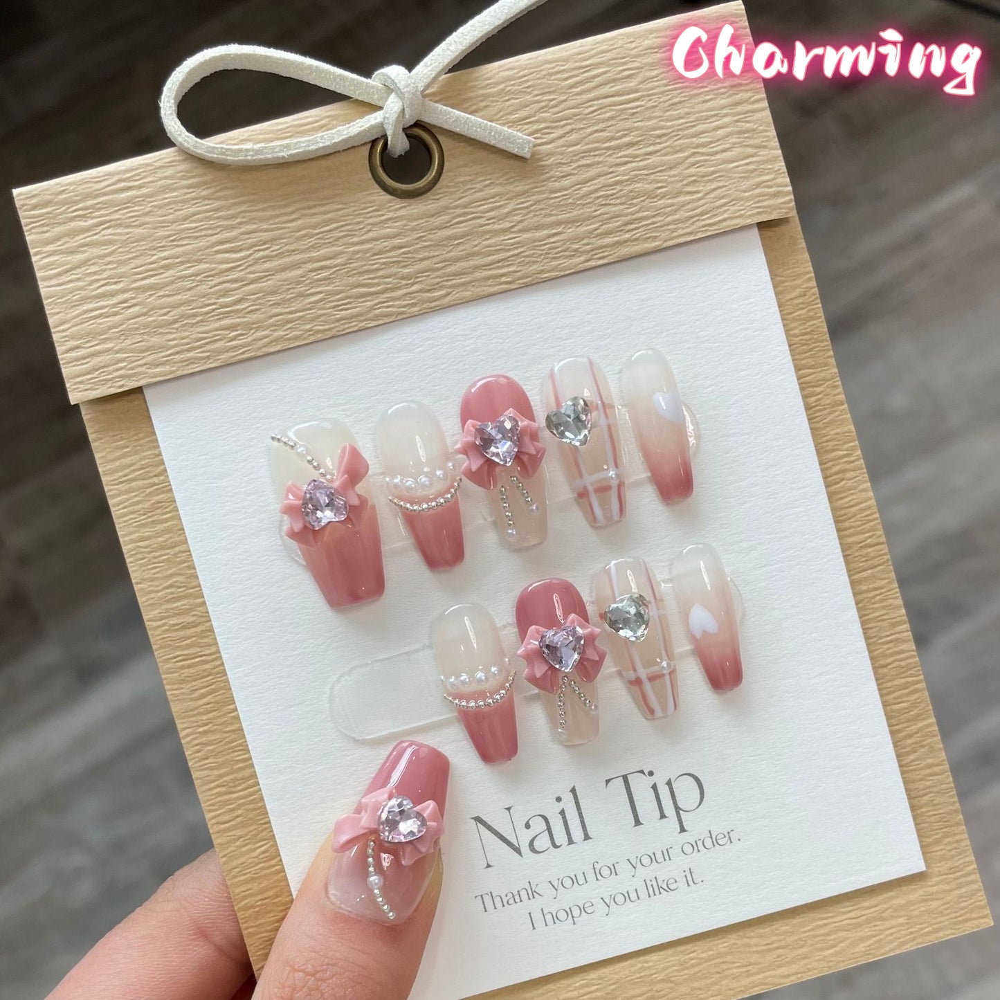 Bow Tie / Handmade Nails
