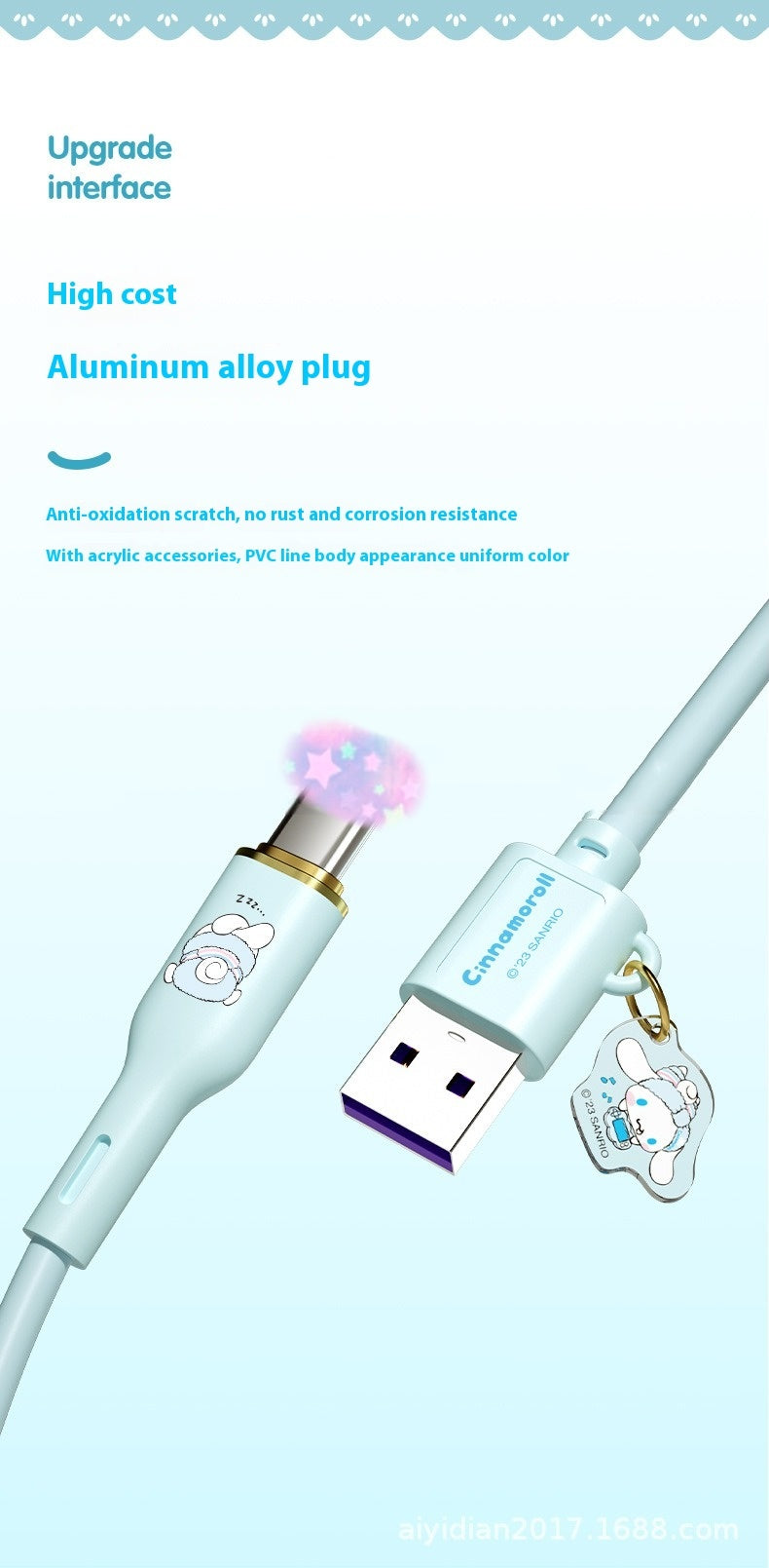 One to three super fast charging data cable suitable for Apple-typec