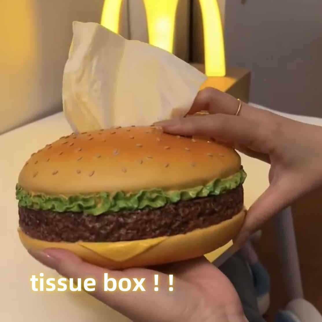 Burger tissue box