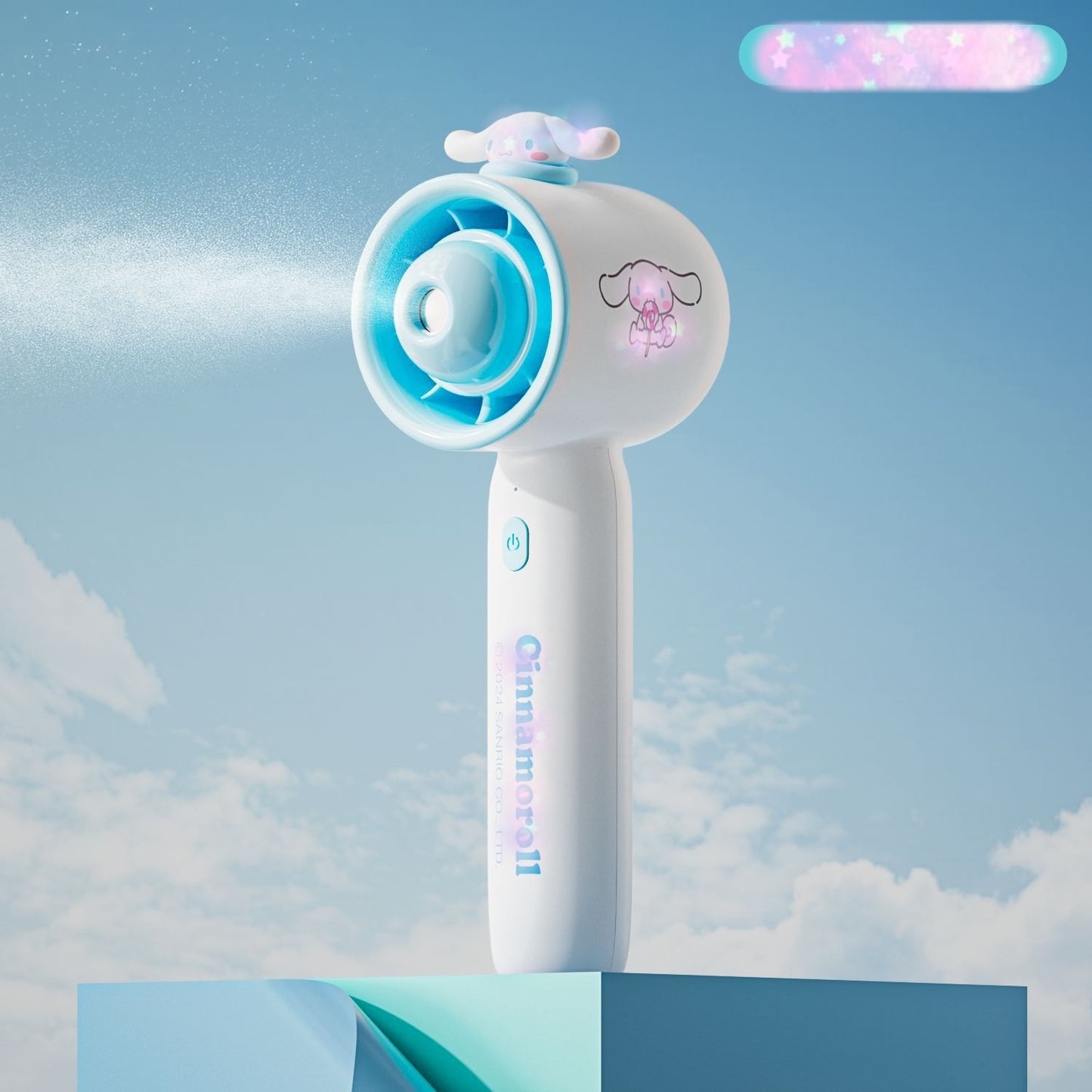 Silent spray handheld fan