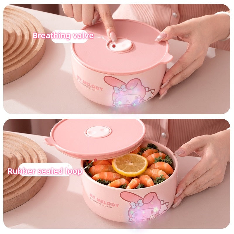 Sealed lunch box Microwave heated bowl lunch box