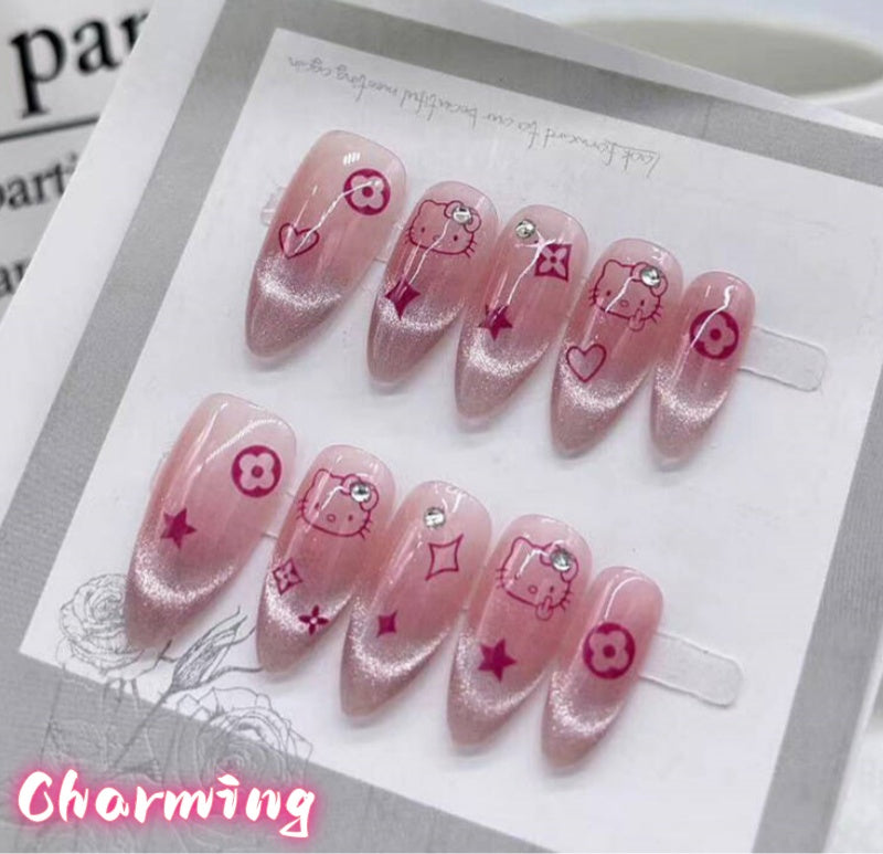Cute Kitty / Handmade Nails