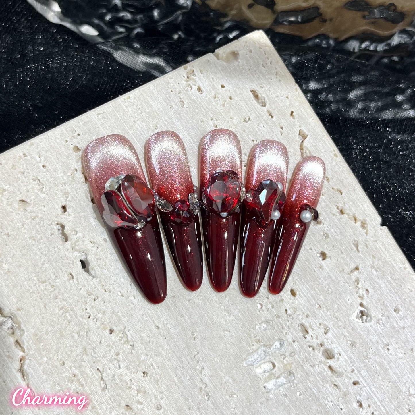 Scarlet Symphony / Handmade Nails