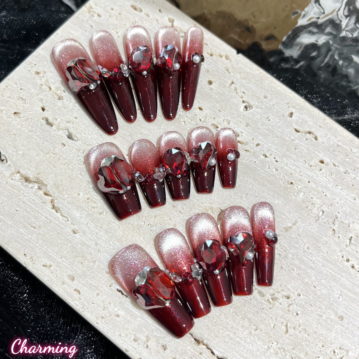 Scarlet Symphony / Handmade Nails