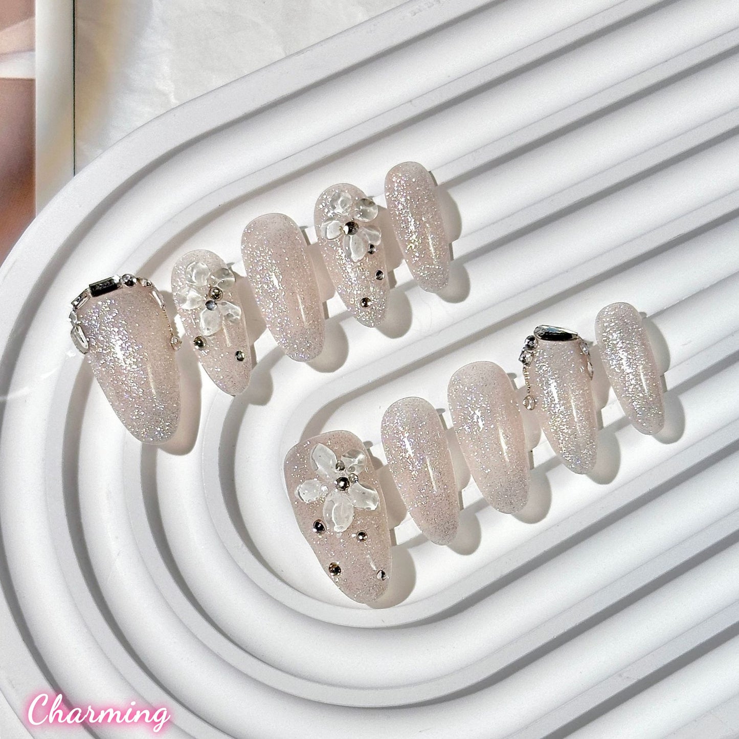 Flower of Crystallization / Handmade Nails