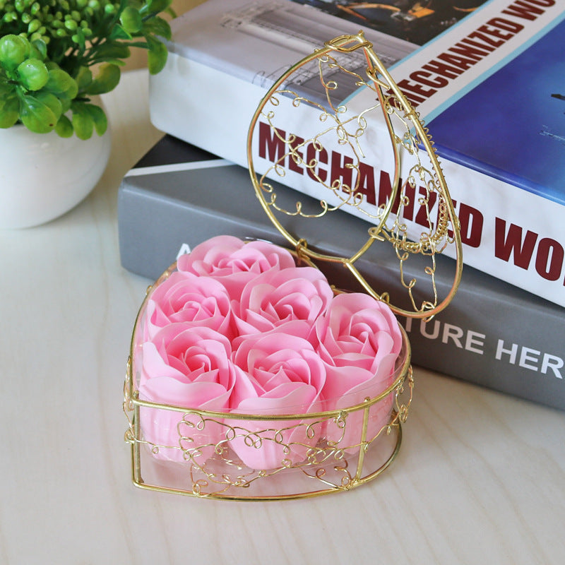 Wrought iron soap roses
