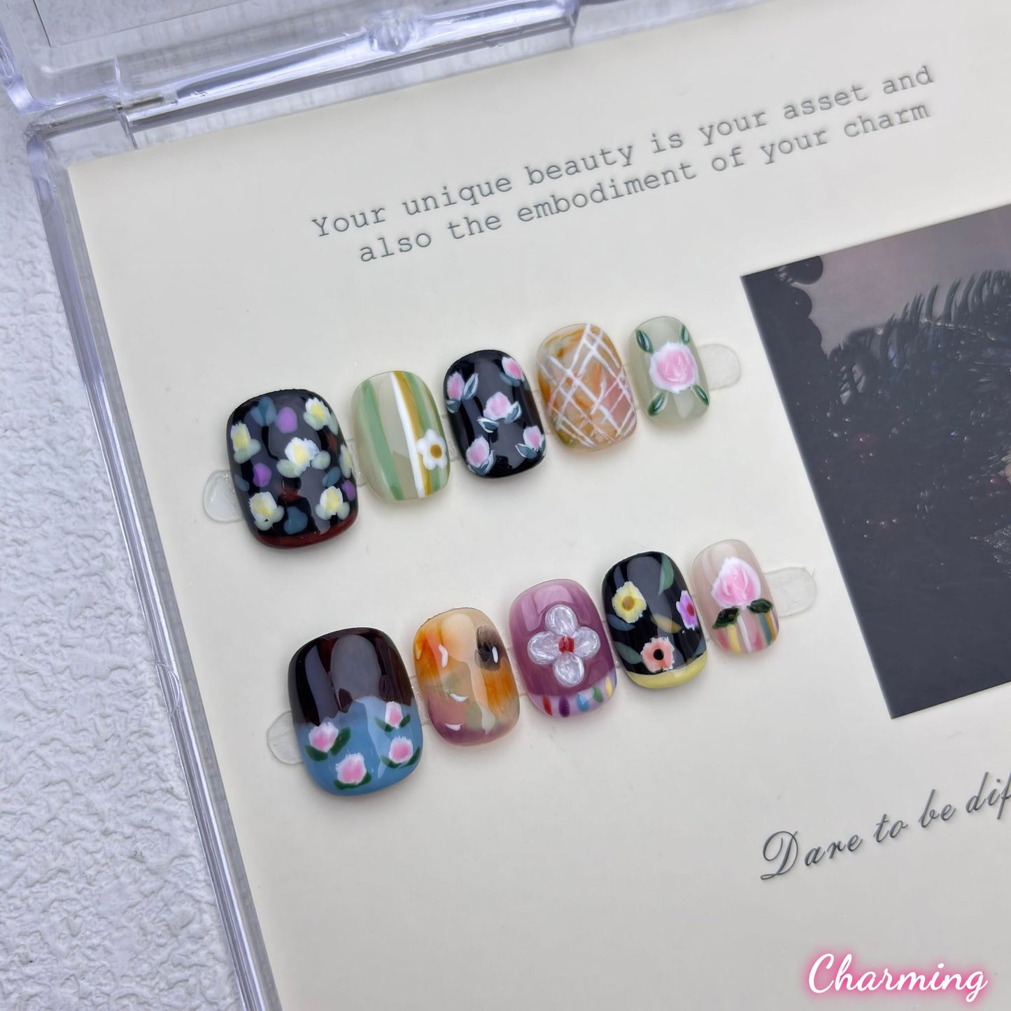 Silhouette Garden / Handmade Nails