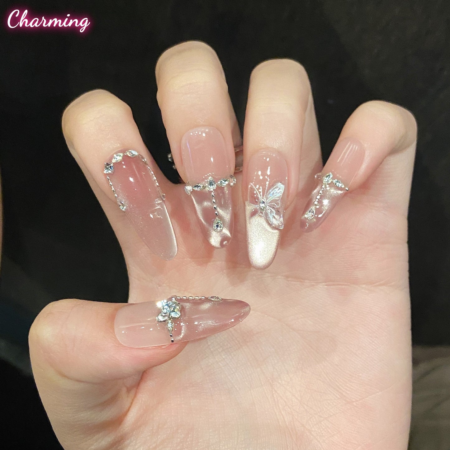Butterflies on the lake / Handmade Nails