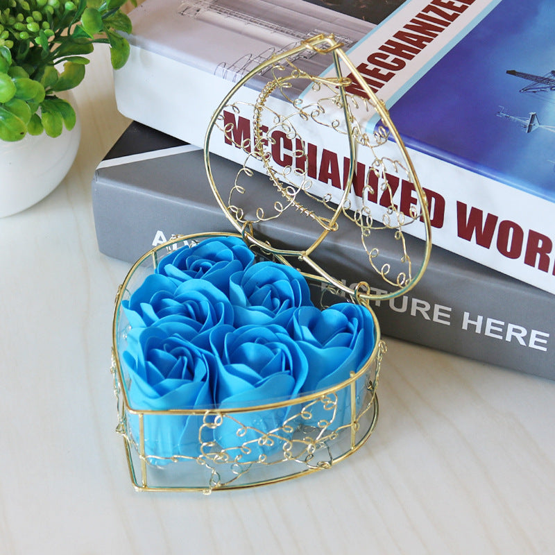 Wrought iron soap roses