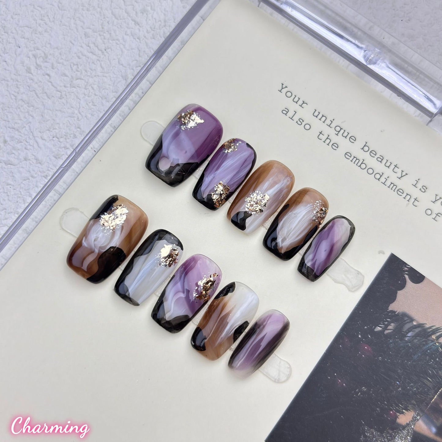 Dusk Bloom/ Handmade Nails