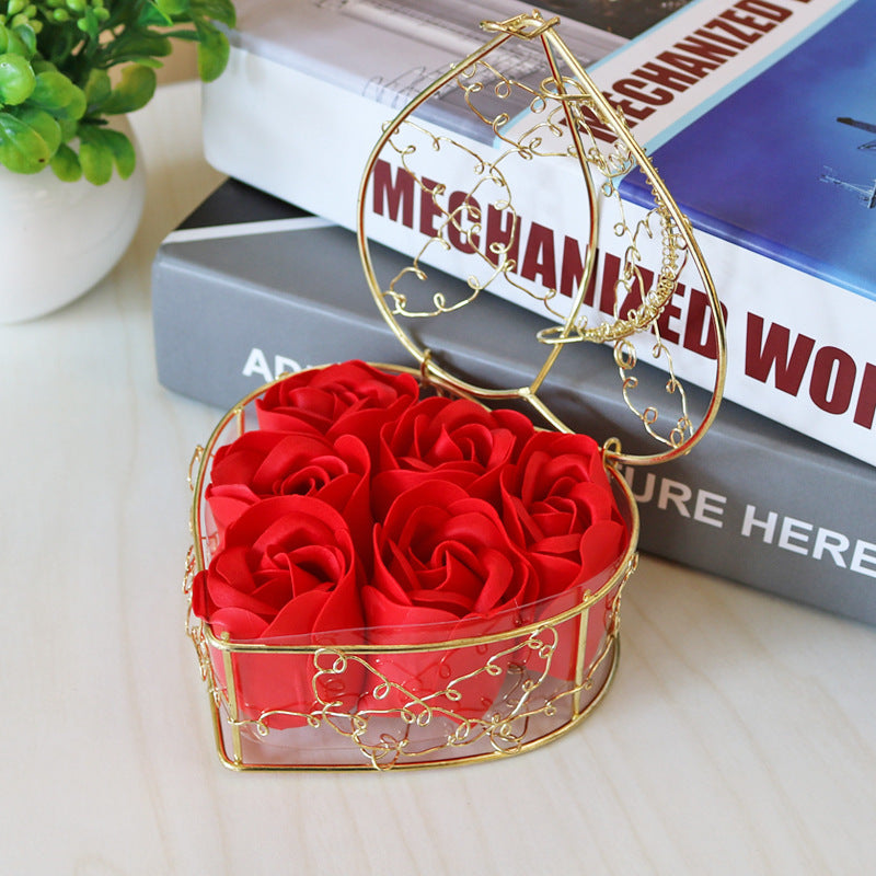 Wrought iron soap roses