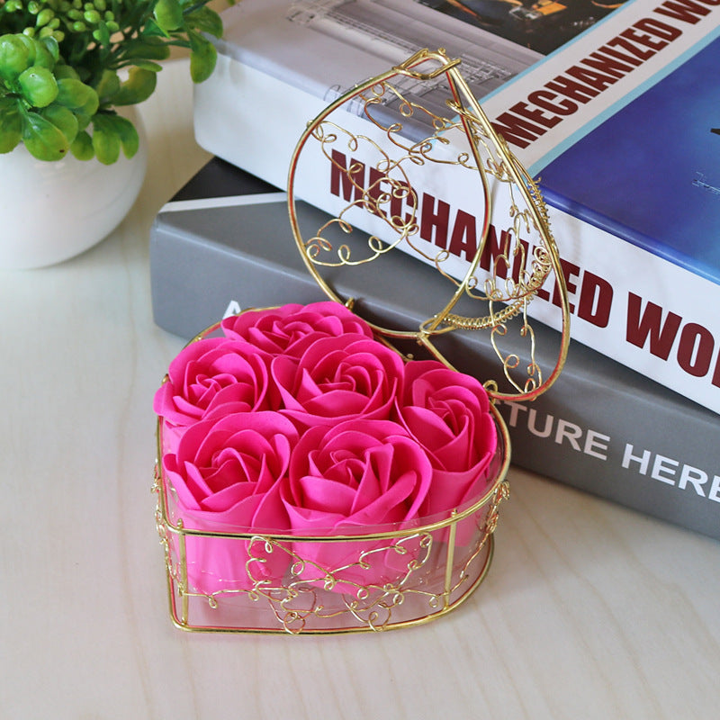 Wrought iron soap roses
