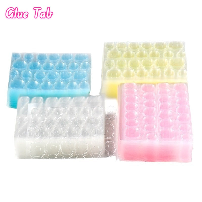 Sided False Nail Glue Sticker(Random color)