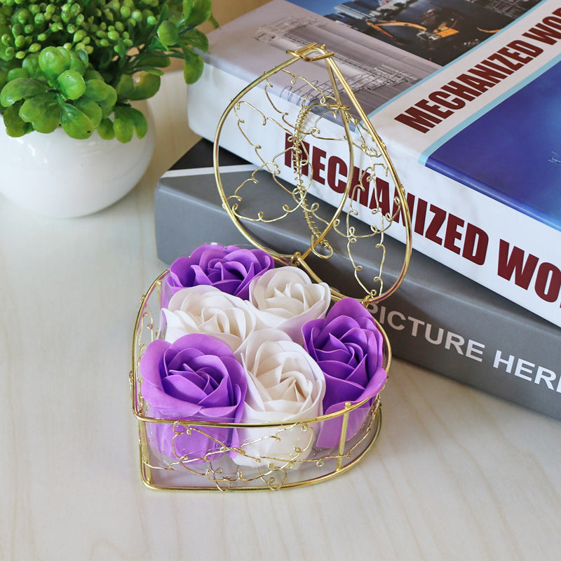 Wrought iron soap roses