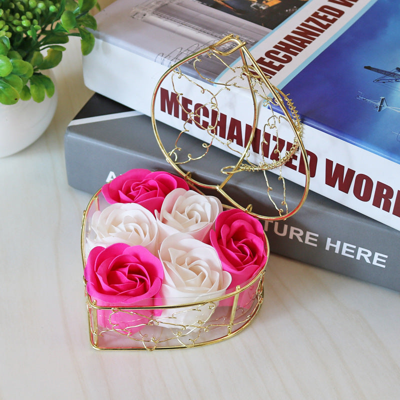 Wrought iron soap roses