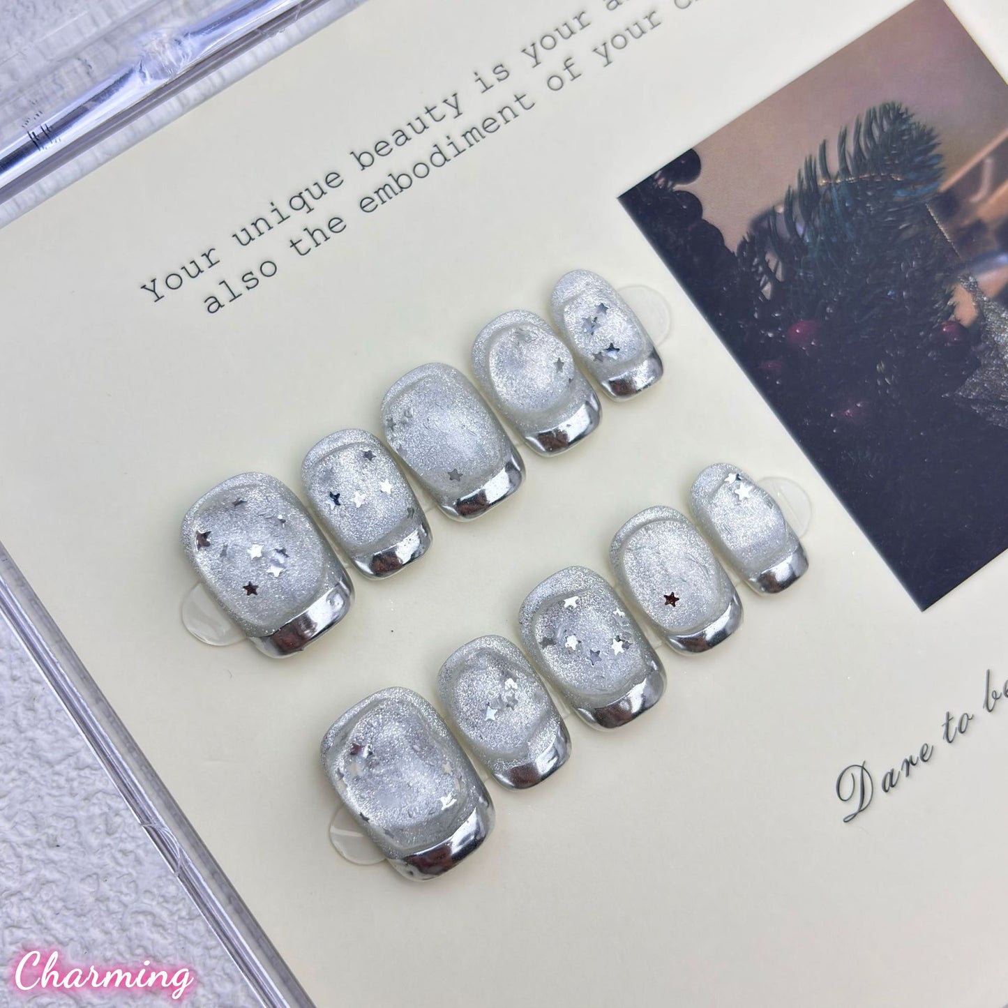 Lunar Silver / Handmade Nails