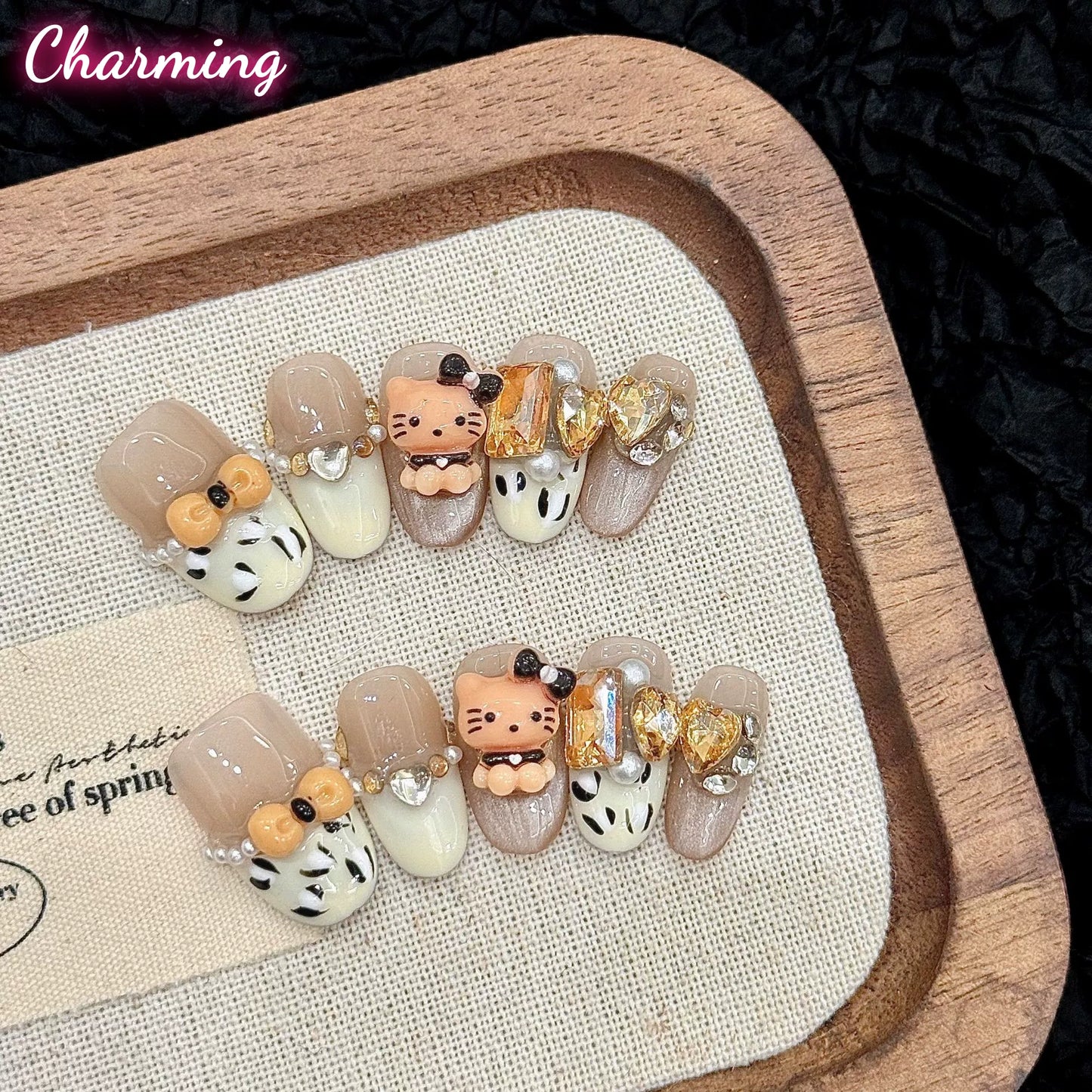 Dark skin KT / Handmade Nails