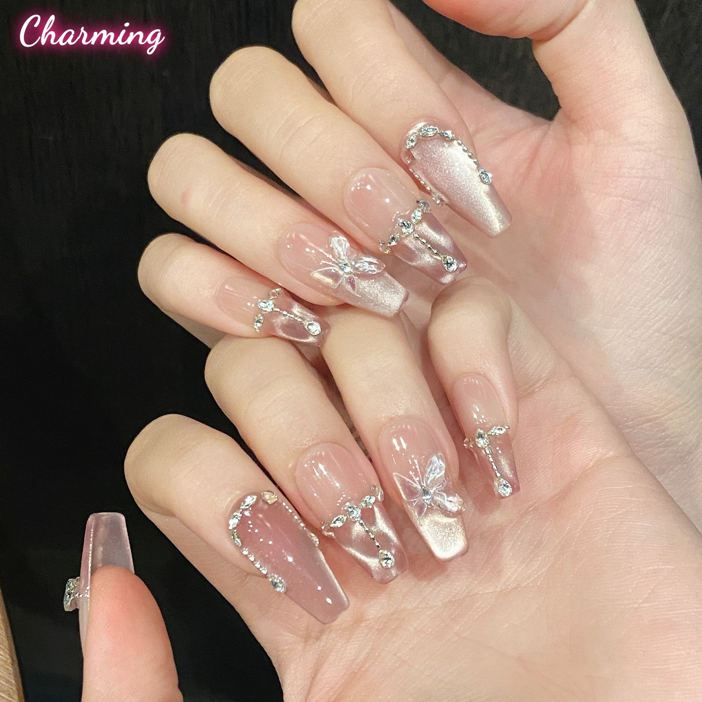 Butterflies on the lake / Handmade Nails