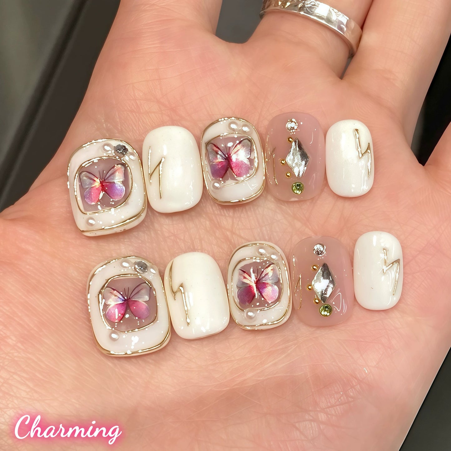 Baroque Butterfly / Handmade Nails