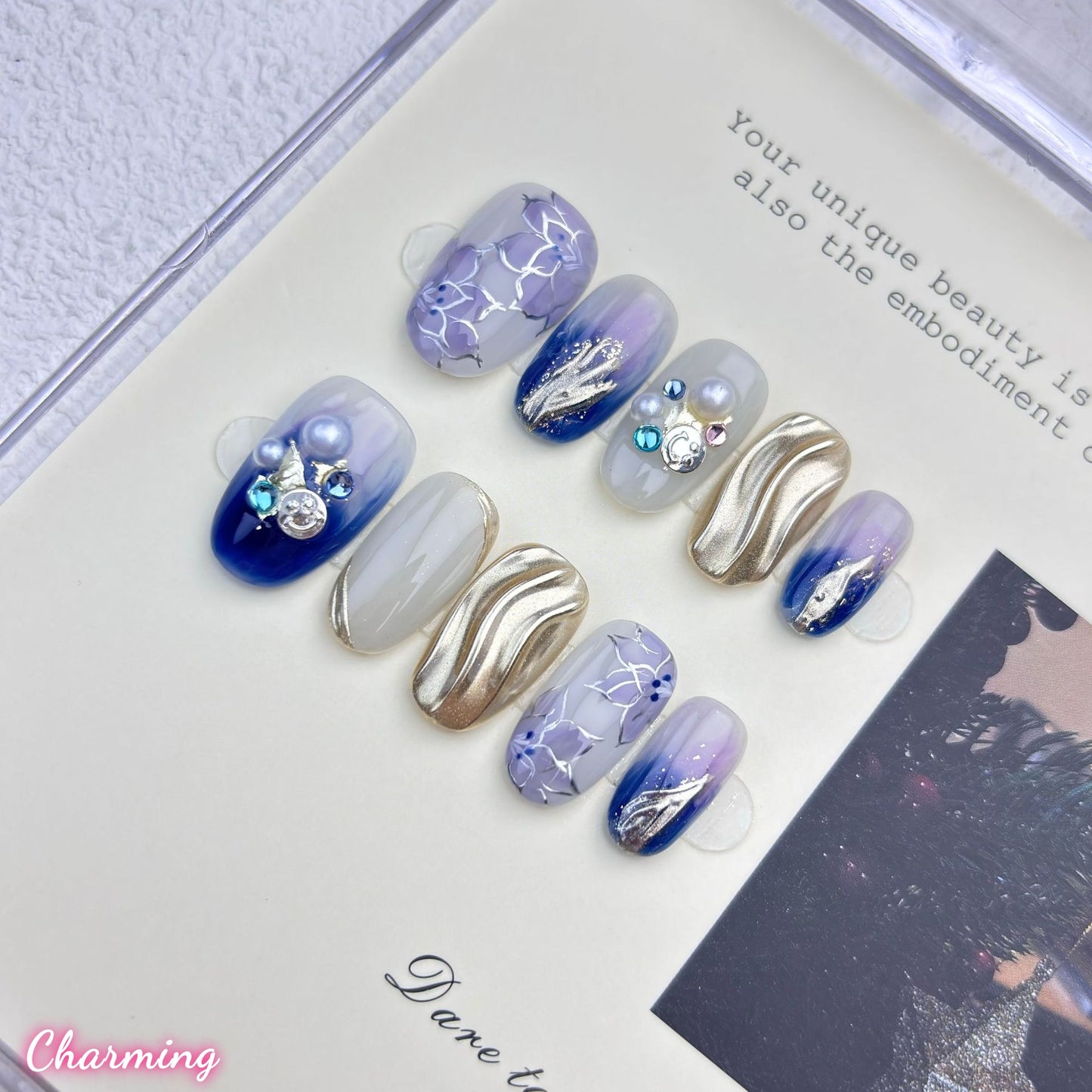 Violet Gold / Handmade Nails