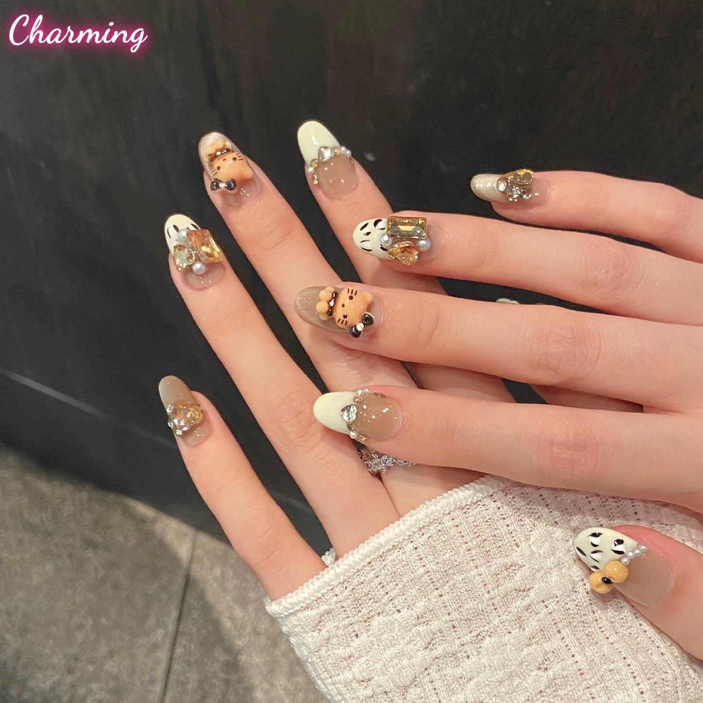 Dark skin KT / Handmade Nails