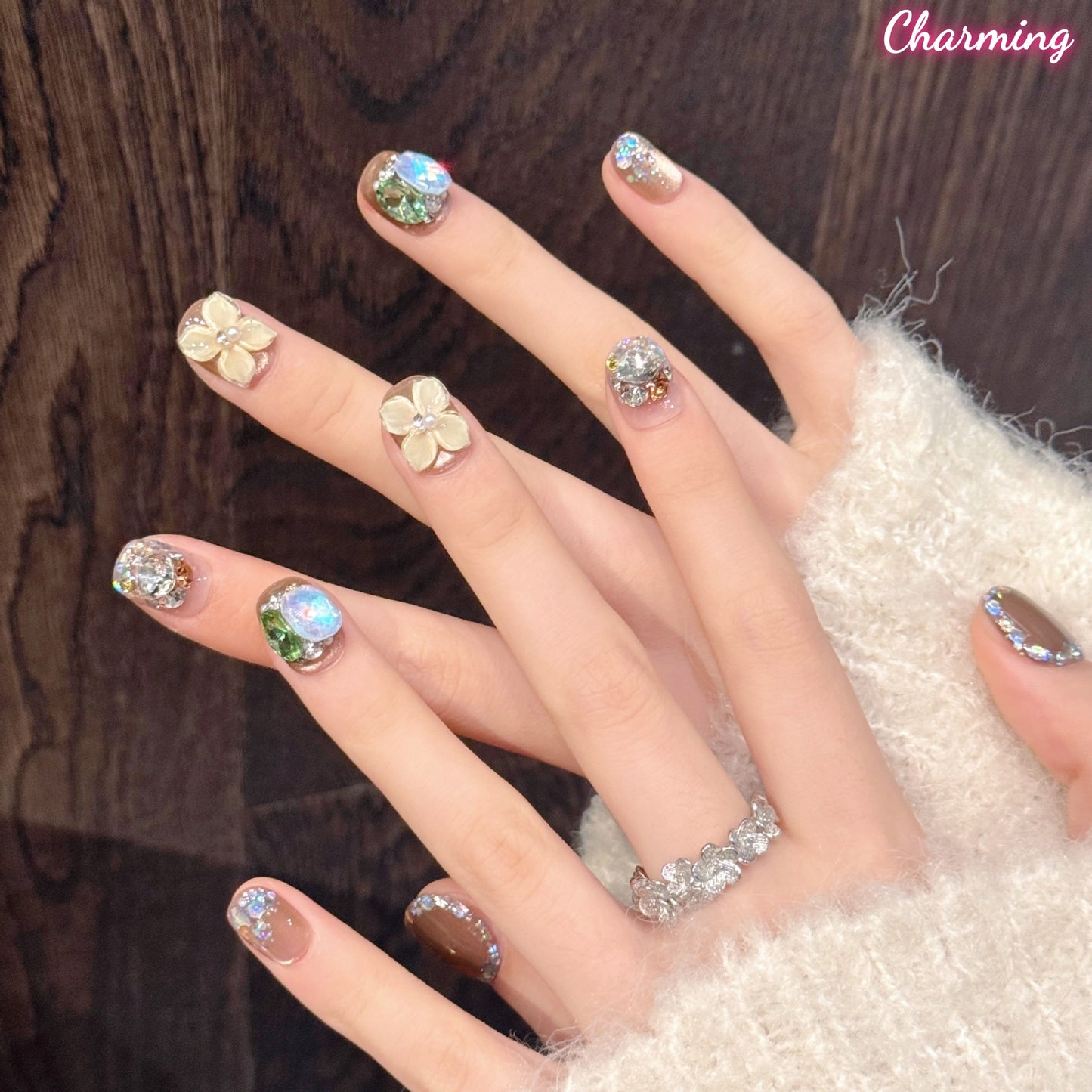 Frozen Florigraphy / Handmade Nails