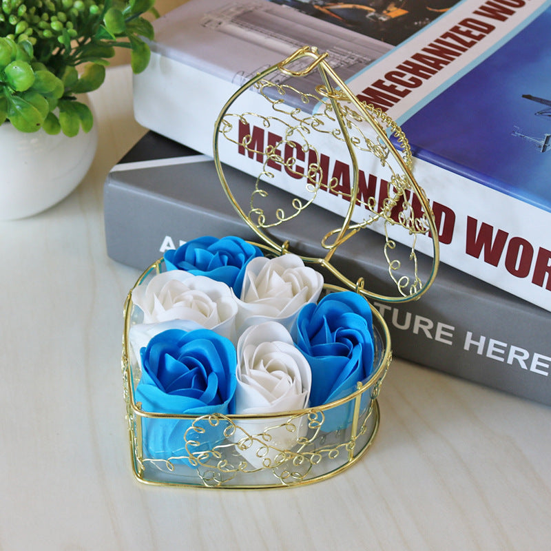 Wrought iron soap roses
