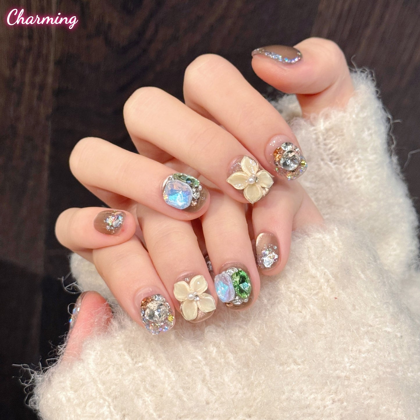 Frozen Florigraphy / Handmade Nails