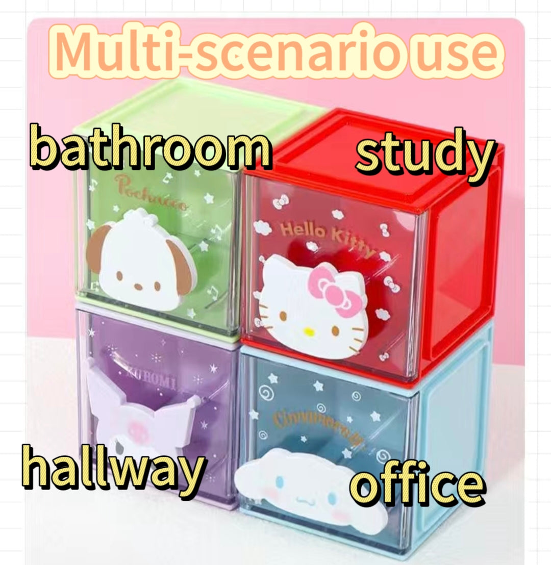 Sanriioo series storage Jenga square small storage box storage box