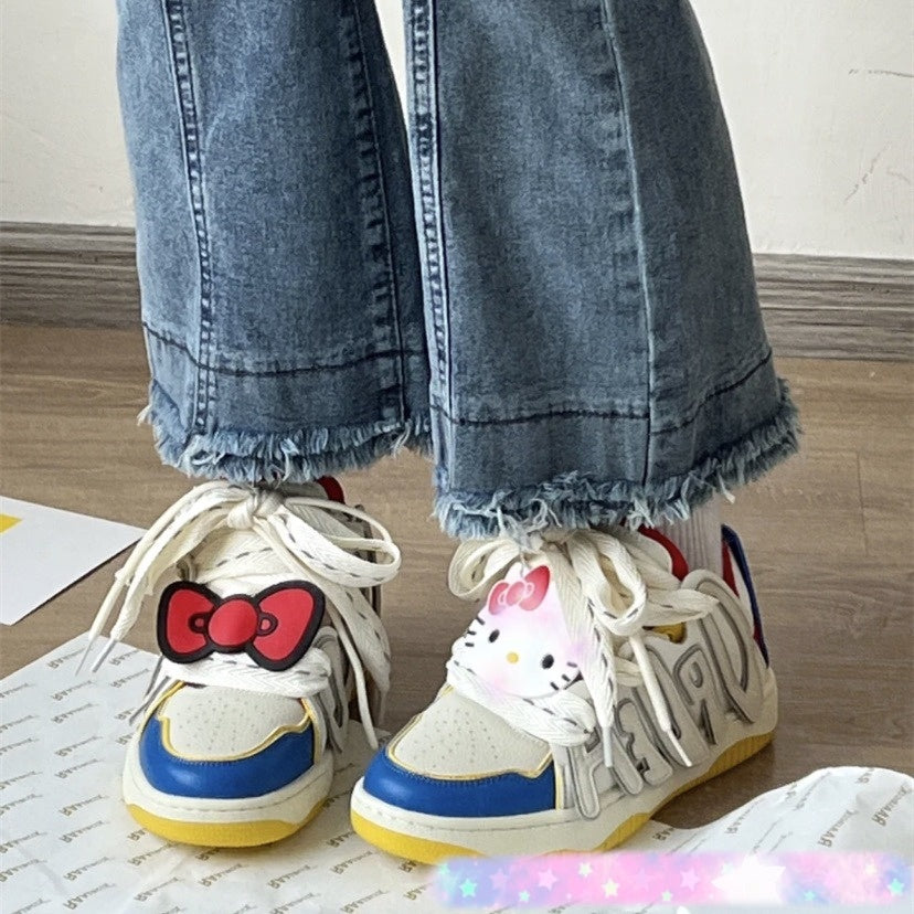 Trendy high street cartoon bread shoes