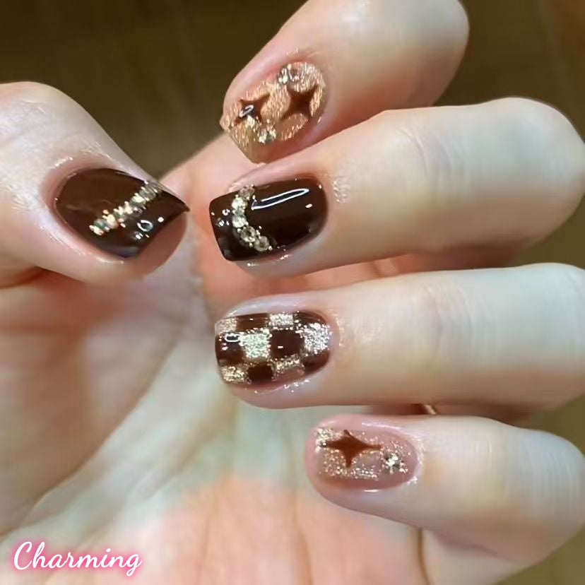 Amber Grid / Handmade Nails