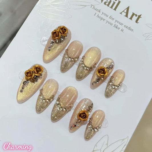 Gilded Roses / Handmade Nails