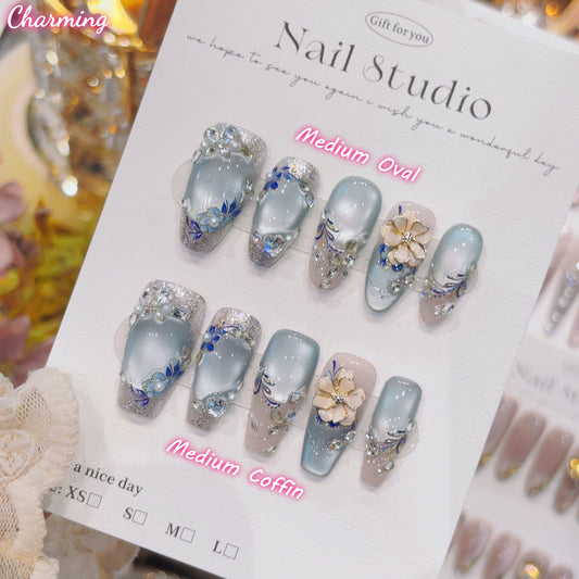 Glaze Bloom /  Handmade Nails
