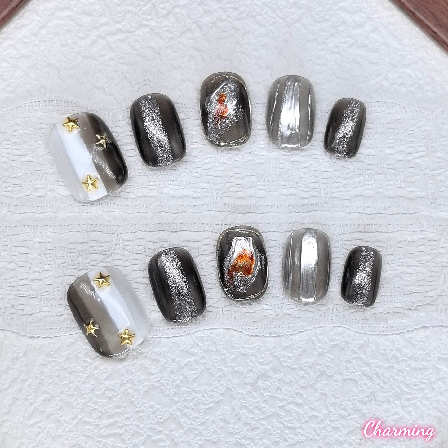 Stardust Ember / Handmade Nails