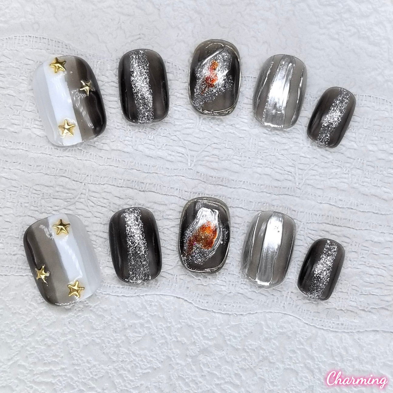 Stardust Ember / Handmade Nails